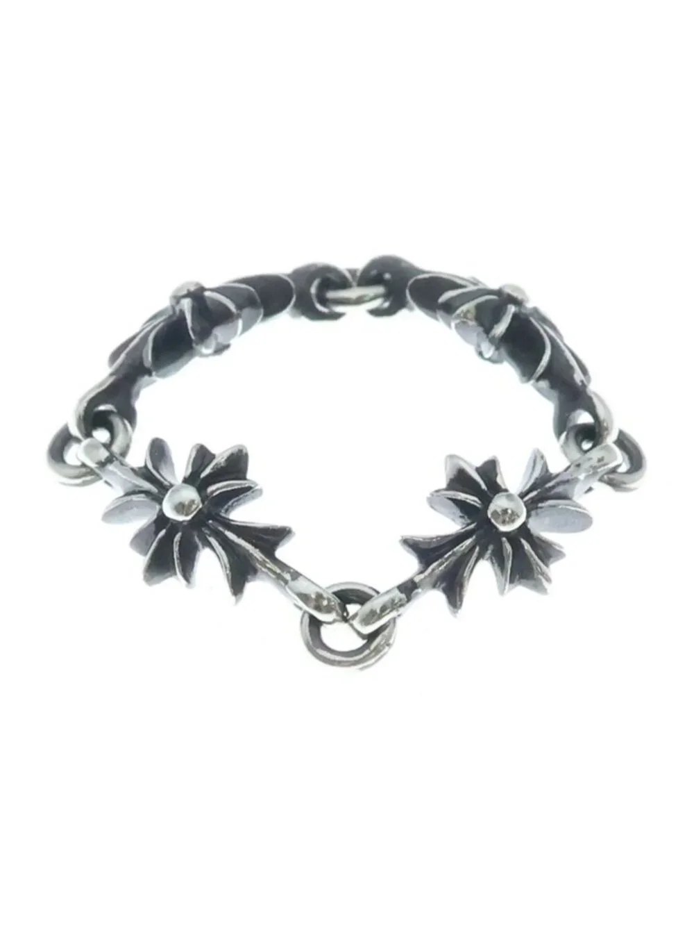 Chrome Hearts Tny CH Pls Tiny Ech Plus Ring Silver